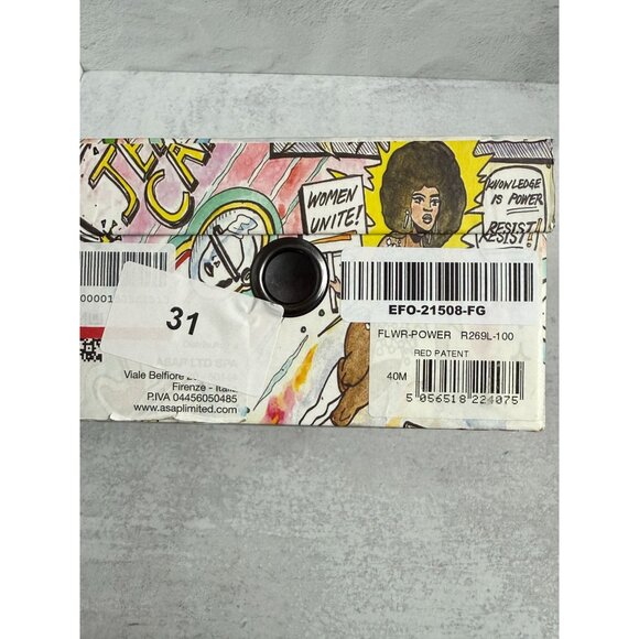 NIB Jeffrey Campbell Flower Power‎ Heels Red Patent Leather Ankle Strap Sz 40 - Picture 7 of 10